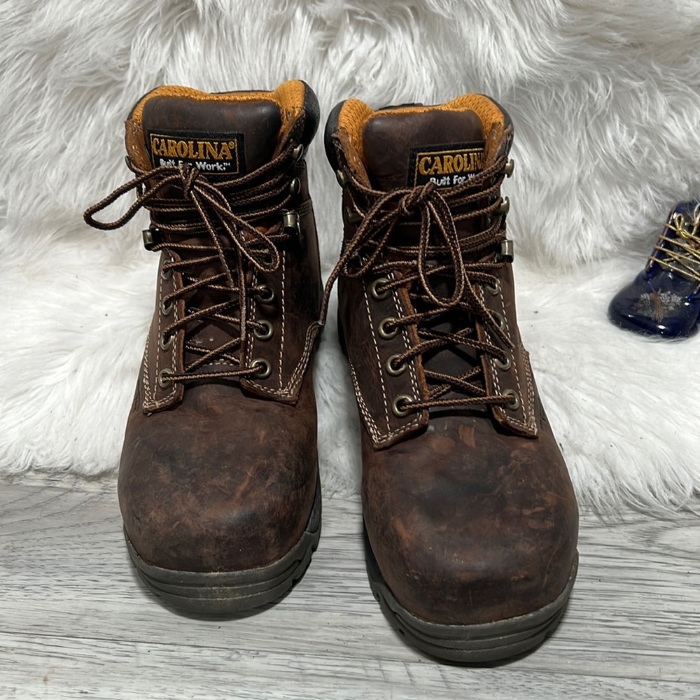 Carolina Womens CA1620 Waterproof Composite Toe Work Boot Size 7 M Brown Leather